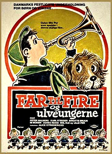Отец четверых и волчата (1958) постер