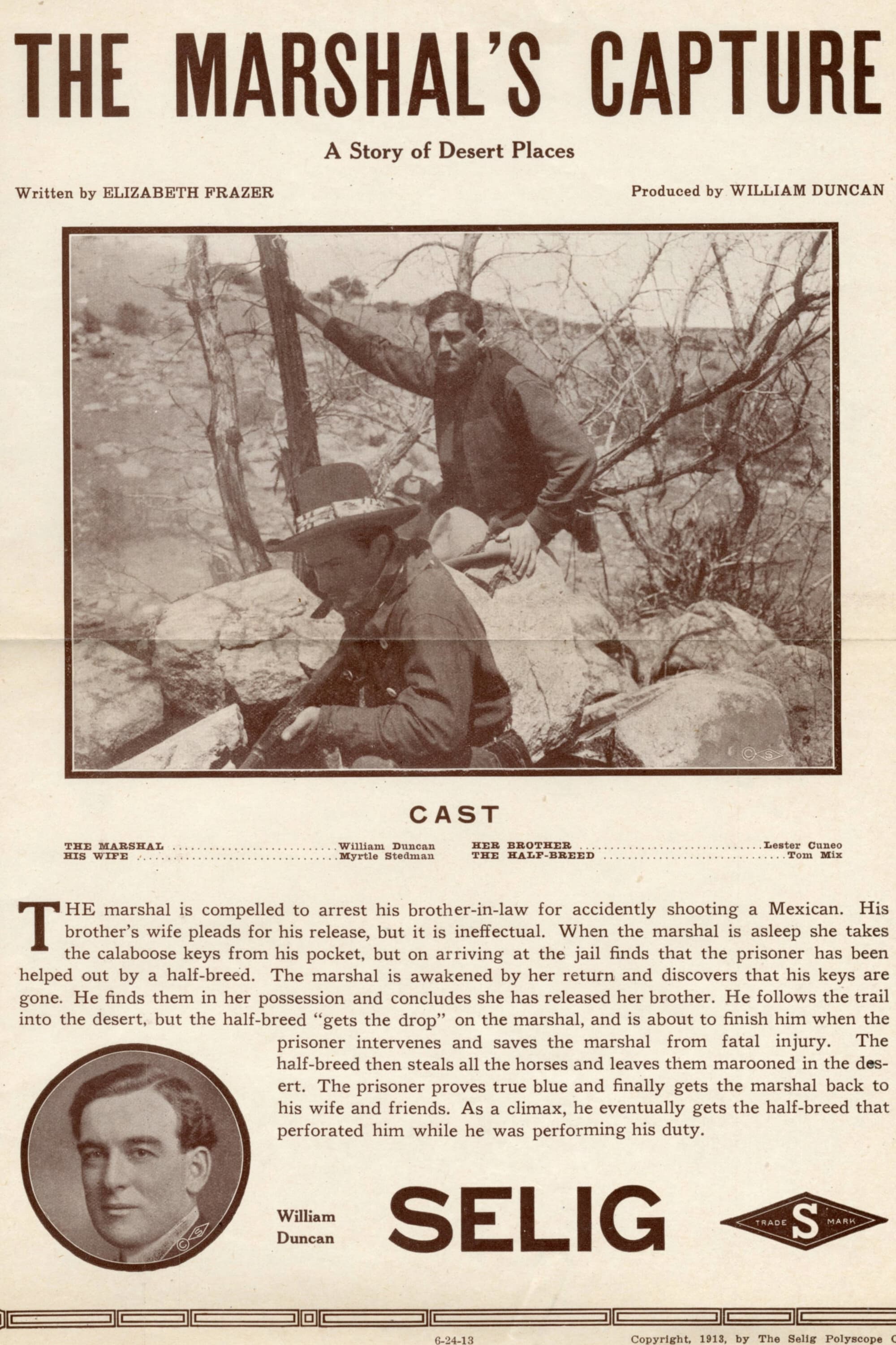 The Marshal's Capture (1913) постер