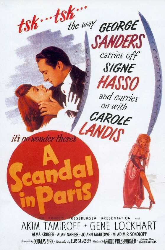 Скандал в Париже (1946) постер