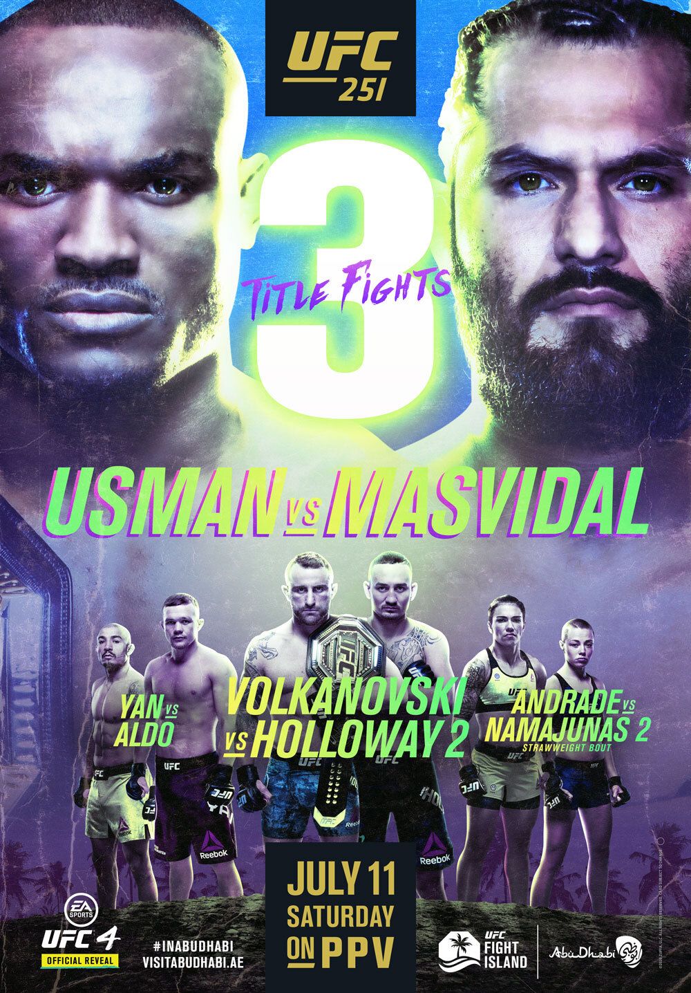 UFC 251: Usman vs. Masvidal (2020) постер