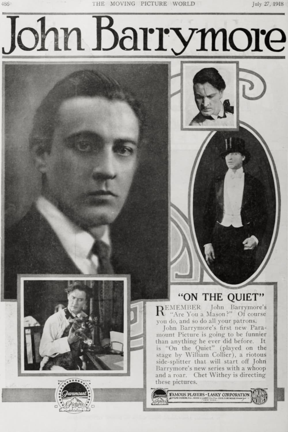Втихаря (1918) постер