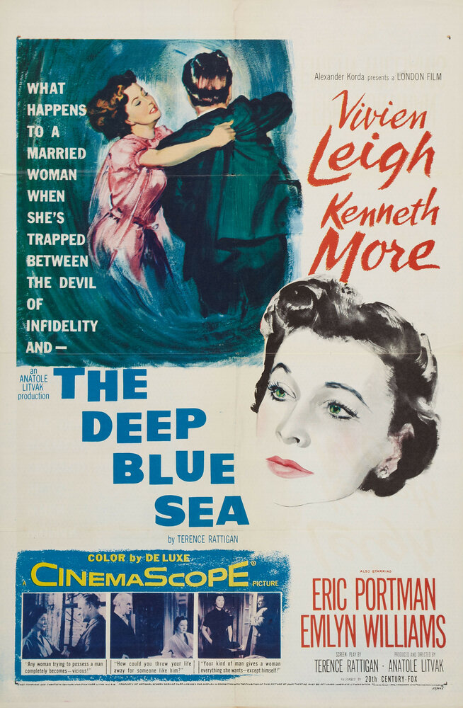 Глубокое синее море (1955) постер
