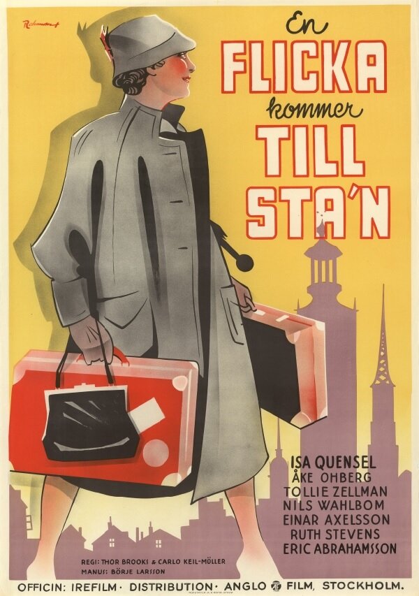 En flicka kommer till sta'n (1937) постер