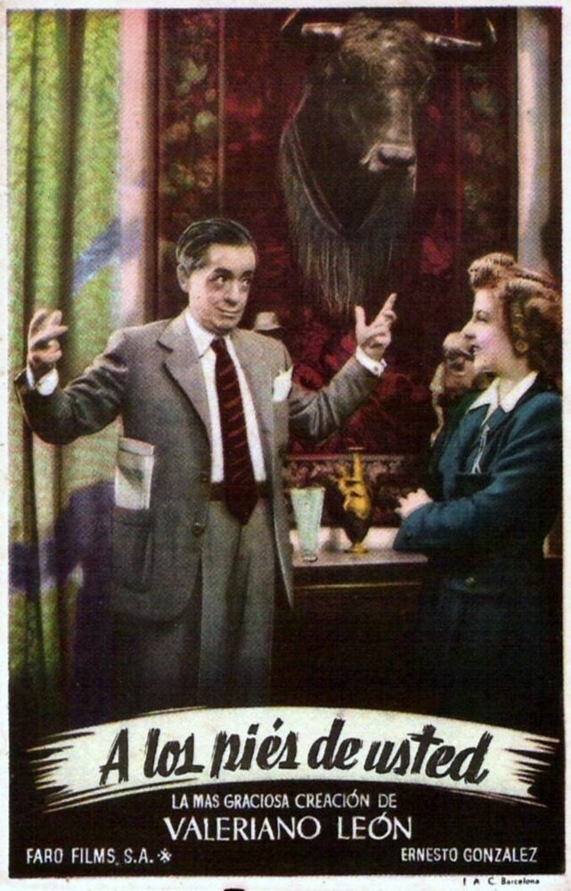 A los pies de usted (1945) постер