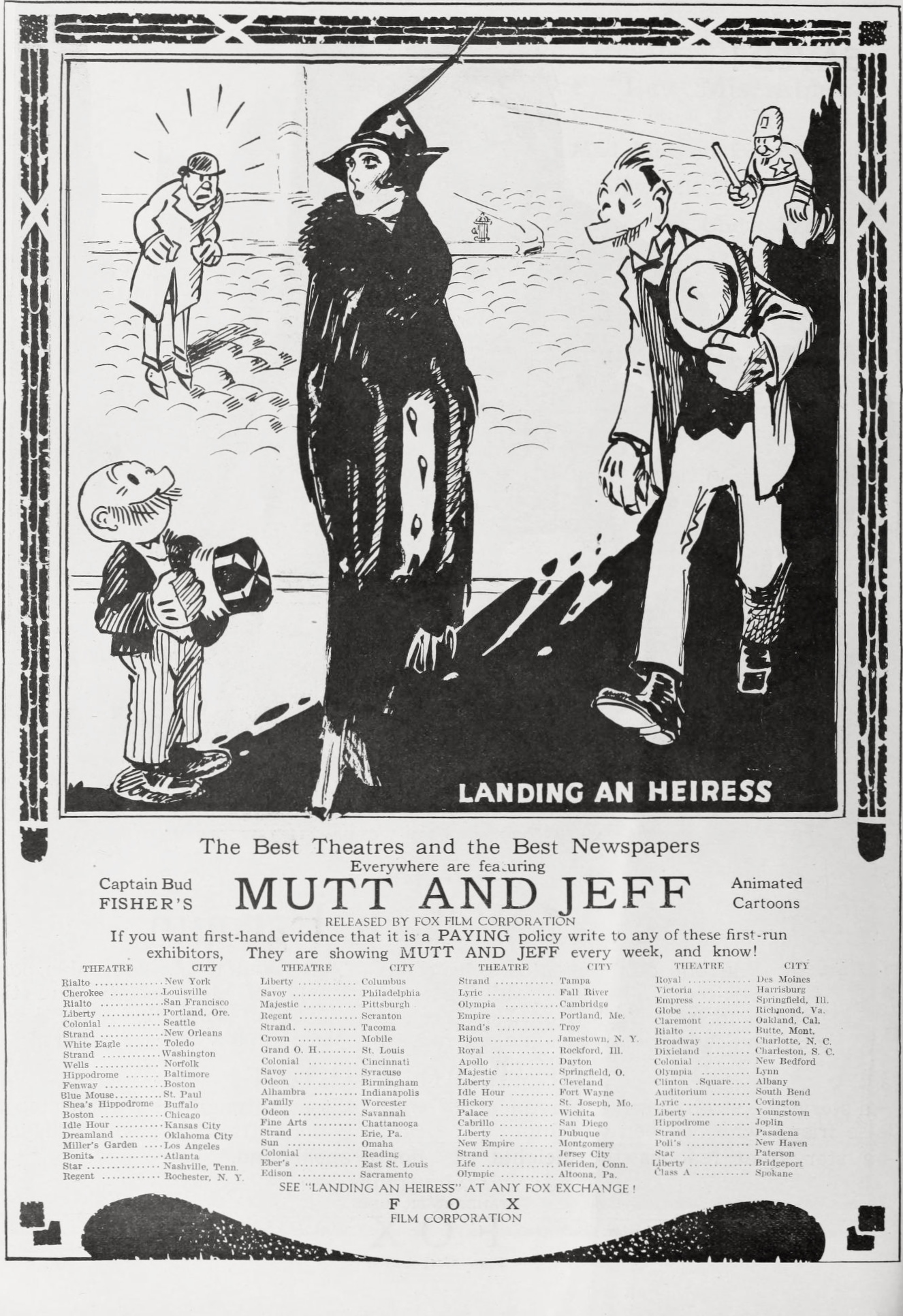 Landing an Heiress (1919) постер