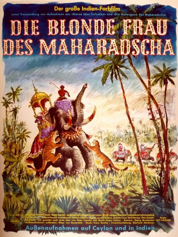 Белокурая жена махараджи (1962) постер