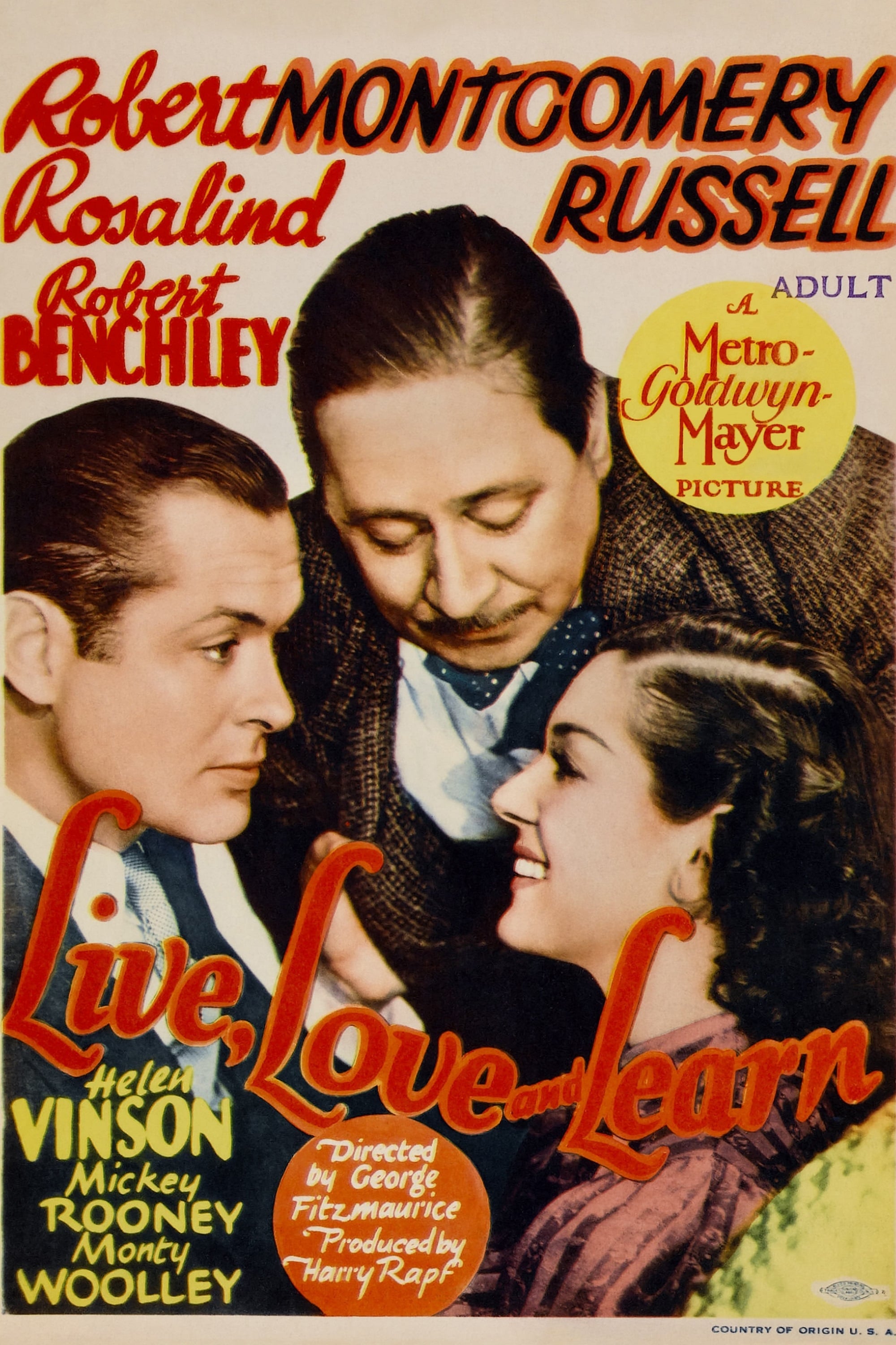 Жизнь, любовь и учеба (1937) постер